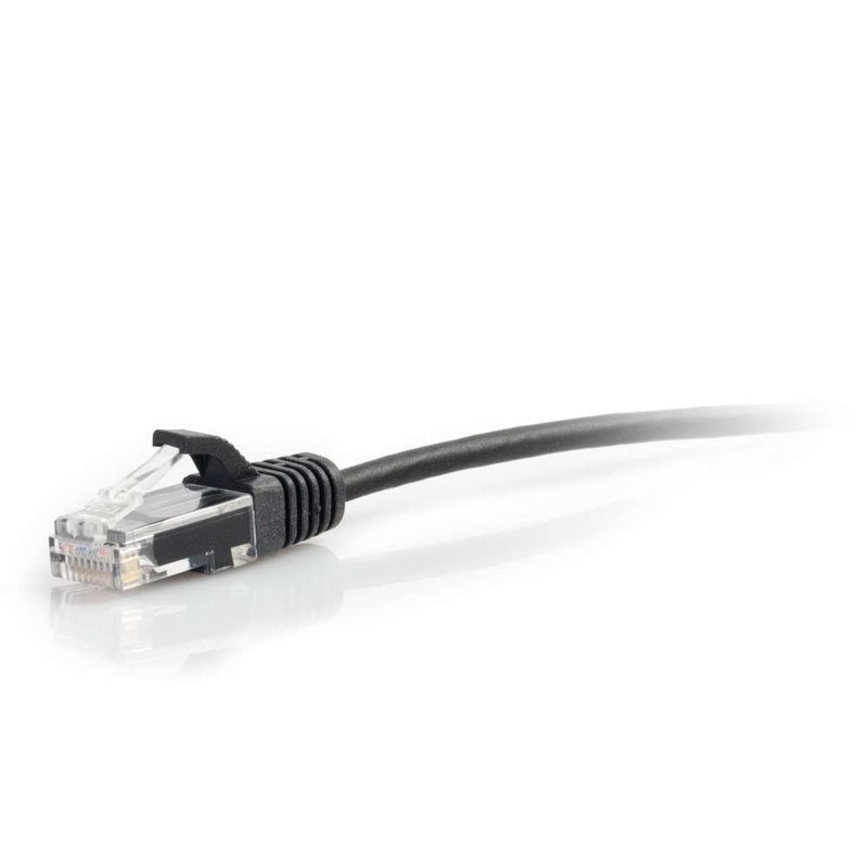C2G Legrand Cat6 Slim Ethernet Cable, Snagless Unshielded Cat6a Patch Cable, Black Slim Network Patch Cable, 10 Foot Snagless UTP Ethernet Cable, 1 Count, C2G 01109 - Image 3